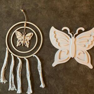 ⭐️DIY Set Of Wooden Hanging Butterfly Signs